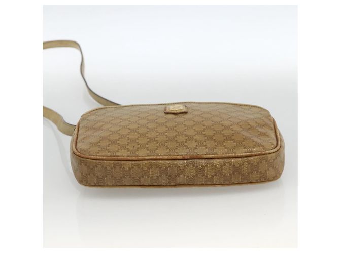 Céline Borsa a mano in tela Macadam CELINE PVC 2 pezzi Marrone Beige Auth ka3848 - vista 15