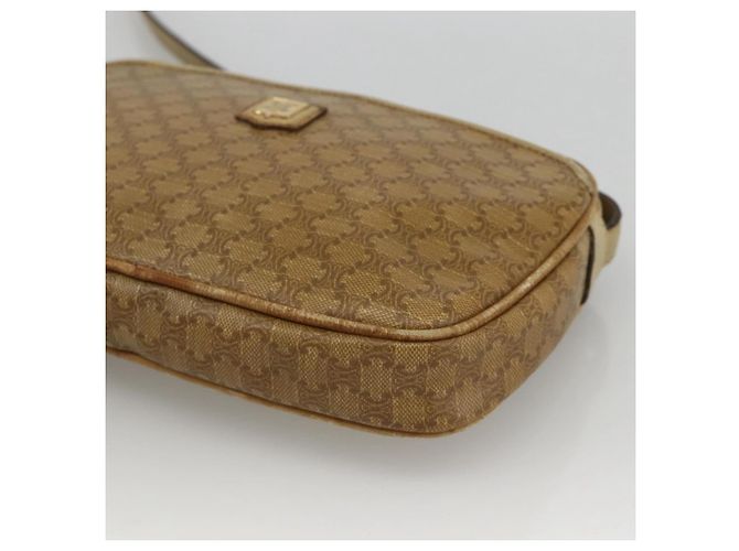 Céline Borsa a mano in tela Macadam CELINE PVC 2 pezzi Marrone Beige Auth ka3848 - vista 16