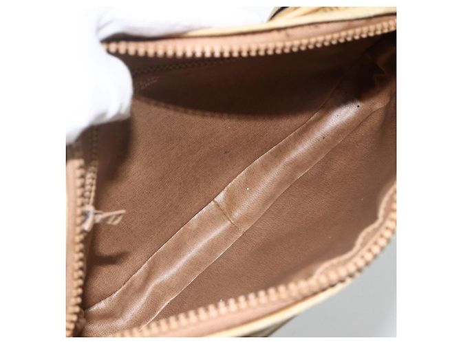 Céline Borsa a mano in tela Macadam CELINE PVC 2 pezzi Marrone Beige Auth ka3848 - vista 17