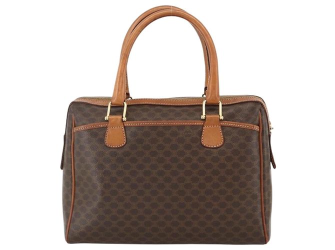 Céline Borsa a mano in tela Macadam CELINE PVC 2 pezzi Marrone Beige Auth ka3848 - vista 3