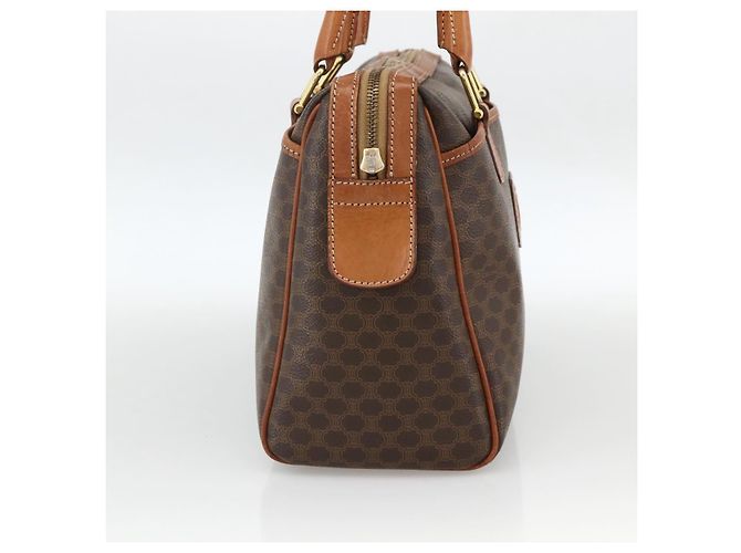 Céline Borsa a mano in tela Macadam CELINE PVC 2 pezzi Marrone Beige Auth ka3848 - vista 4