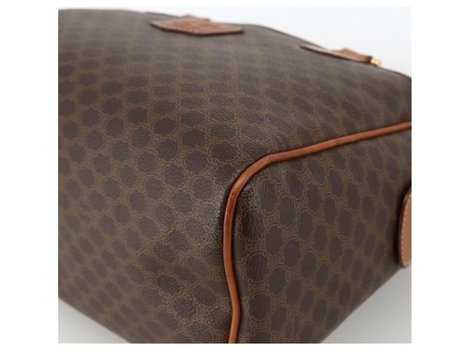 Céline Borsa a mano in tela Macadam CELINE PVC 2 pezzi Marrone Beige Auth ka3848 - vista 8