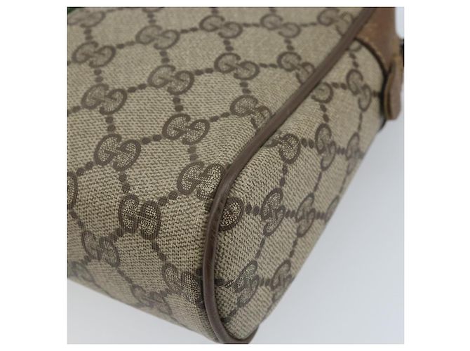 GUCCI GG Supreme Web Sherry Line Clutch Bag PVC Beige Oro 89 01 012 Auth YKZ156 - vista 15