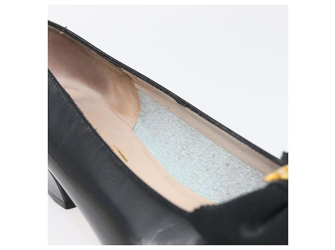 Salvatore Ferragamo Décolleté in Pelle 6 Nero Auth 174618A - vista 16