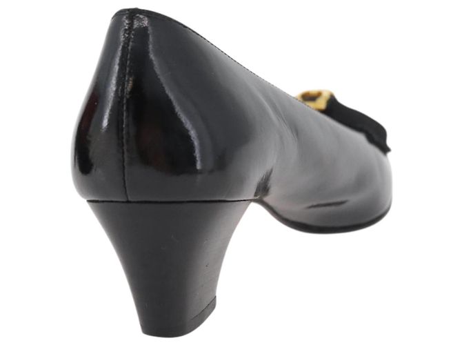 Salvatore Ferragamo Décolleté in Pelle 6 Nero Auth 174618A - vista 21