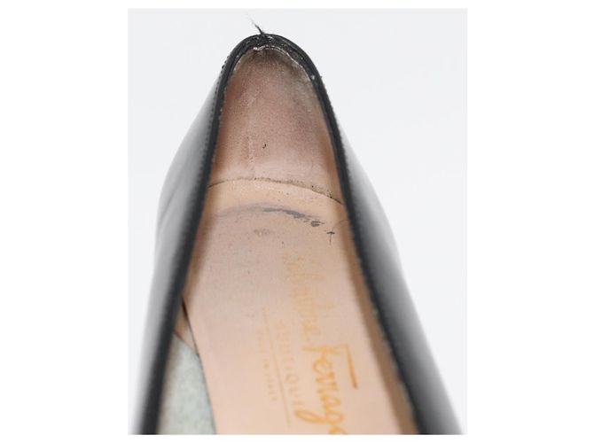 Salvatore Ferragamo Décolleté in Pelle 6 Nero Auth 174618A - vista 34
