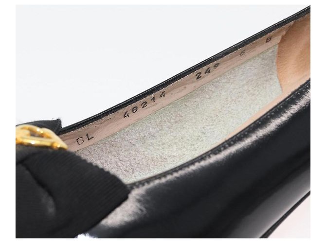 Salvatore Ferragamo Décolleté in Pelle 6 Nero Auth 174618A - vista 36