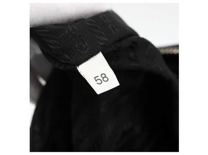 Borsa a Spalla PRADA Nylon Nero Argento Auth YKZ1103 - vista 12