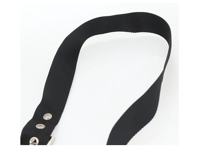 Borsa a Spalla PRADA Nylon Nero Argento Auth YKZ1103 - vista 8