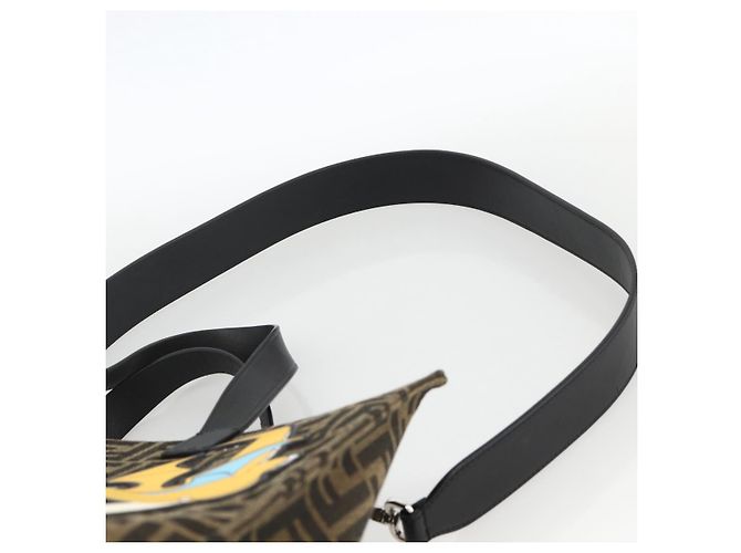 FENDI Pokemon Dragonite Fragment Zucca Canvas Tasche 2way Schwarz Braun Auth ka3850SM - Ansicht 15