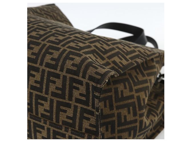 FENDI Pokemon Dragonite Fragment Zucca Canvas Tasche 2way Schwarz Braun Auth ka3850SM - Ansicht 17