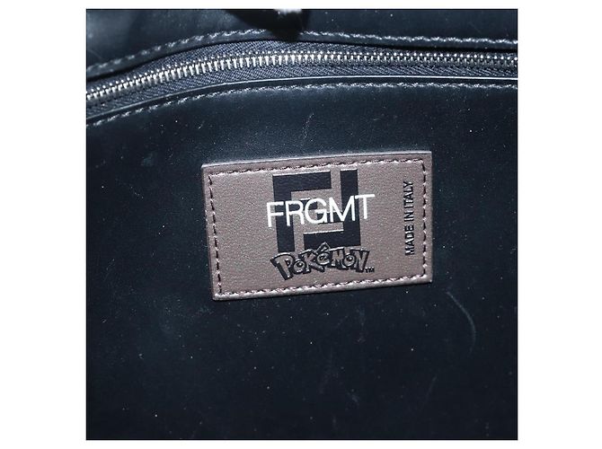 FENDI Pokemon Dragonite Fragment Zucca Canvas Tasche 2way Schwarz Braun Auth ka3850SM - Ansicht 21