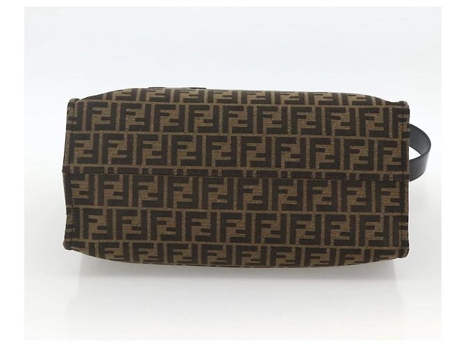 FENDI Pokemon Dragonite Fragment Zucca Canvas Tasche 2way Schwarz Braun Auth ka3850SM - Ansicht 5