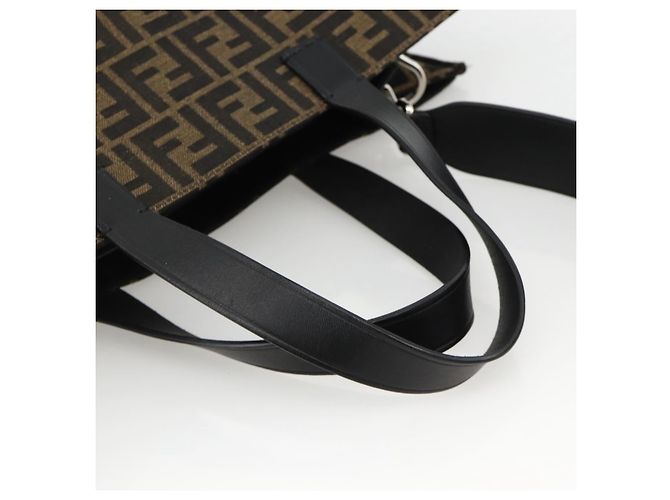 FENDI Pokemon Dragonite Fragment Zucca Canvas Tasche 2way Schwarz Braun Auth ka3850SM - Ansicht 7