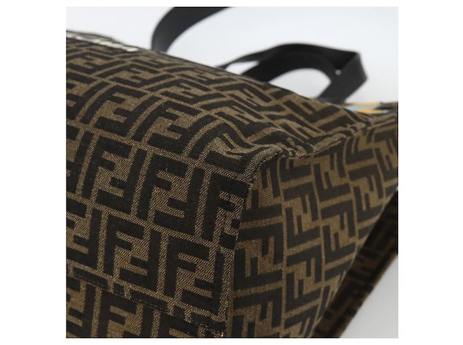 FENDI Pokemon Dragonite Fragment Zucca Canvas Tasche 2way Schwarz Braun Auth ka3850SM - Ansicht 9