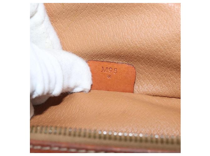 Céline Borsa a mano in tela Macadam CELINE in pelle PVC marrone oro Auth BAZ799 D'oro - vista 12