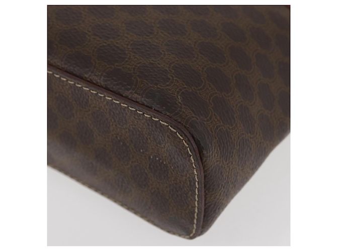 Céline Borsa a mano in tela Macadam CELINE in pelle PVC marrone oro Auth BAZ799 D'oro - vista 15