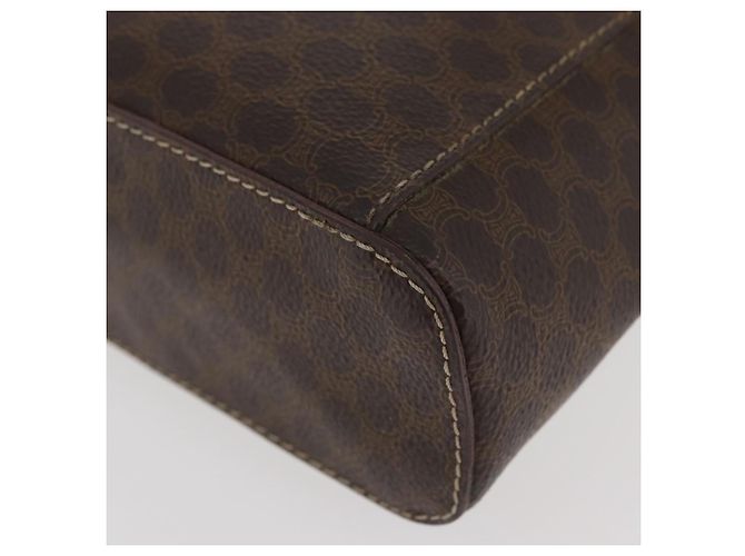 Céline Borsa a mano in tela Macadam CELINE in pelle PVC marrone oro Auth BAZ799 D'oro - vista 17