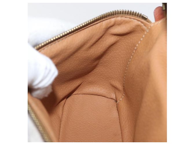Céline Borsa a mano in tela Macadam CELINE in pelle PVC marrone oro Auth BAZ799 D'oro - vista 20