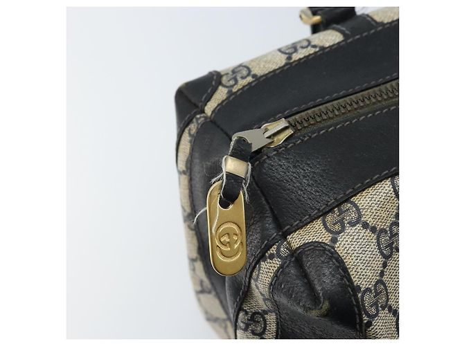 Borsa a Mano GUCCI GG Supreme PVC Blu Navy Oro Auth YKZ165 D'oro - vista 10