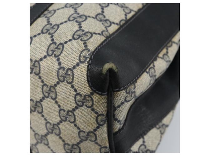 Borsa a Mano GUCCI GG Supreme PVC Blu Navy Oro Auth YKZ165 D'oro - vista 16