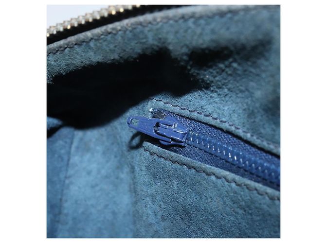 Borsa a Mano GUCCI GG Supreme PVC Blu Navy Oro Auth YKZ165 D'oro - vista 22