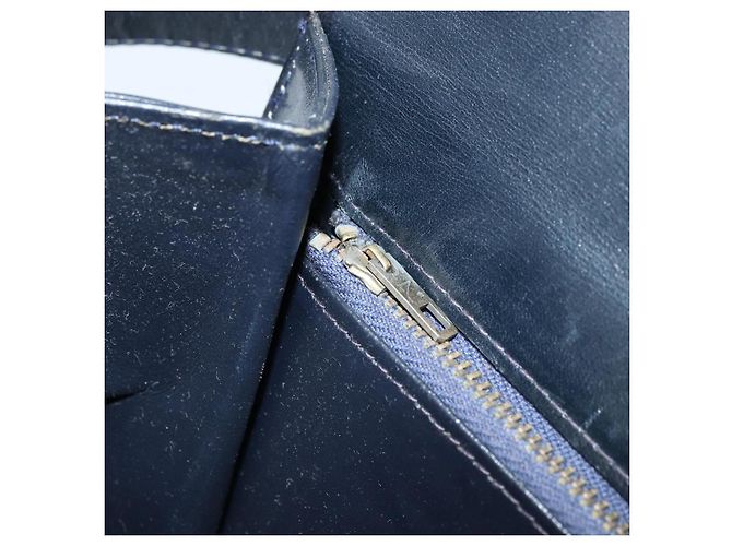 Céline Borsa a spalla Celine C Sulky Carriage in tela blu navy e oro Auth ARZ786 D'oro - vista 22