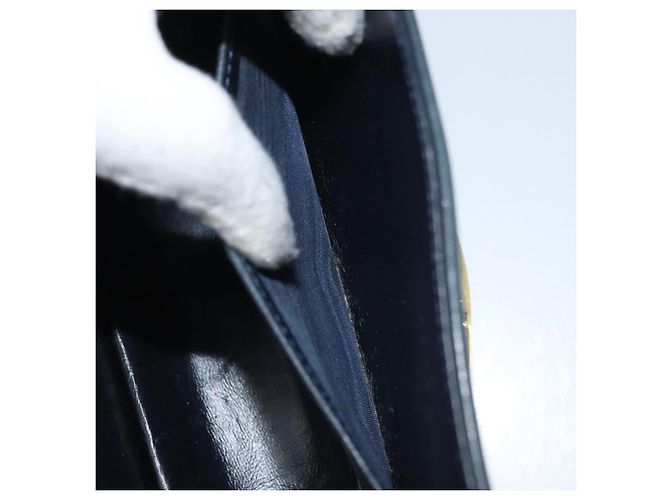 Céline Borsa a spalla Celine C Sulky Carriage in tela blu navy e oro Auth ARZ786 D'oro - vista 23