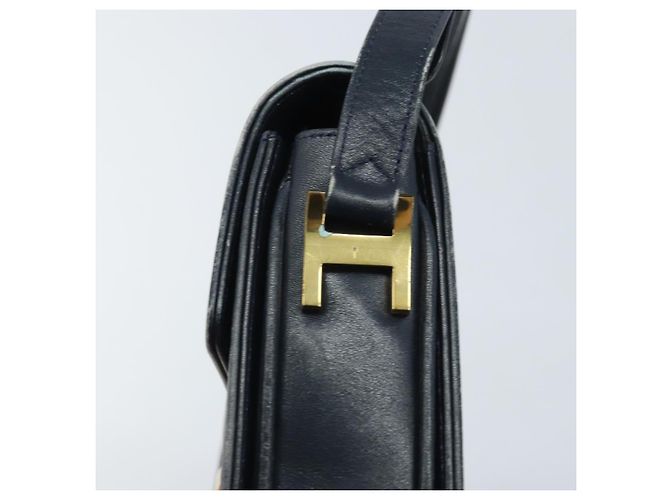 Céline Borsa a spalla Celine C Sulky Carriage in tela blu navy e oro Auth ARZ786 D'oro - vista 9