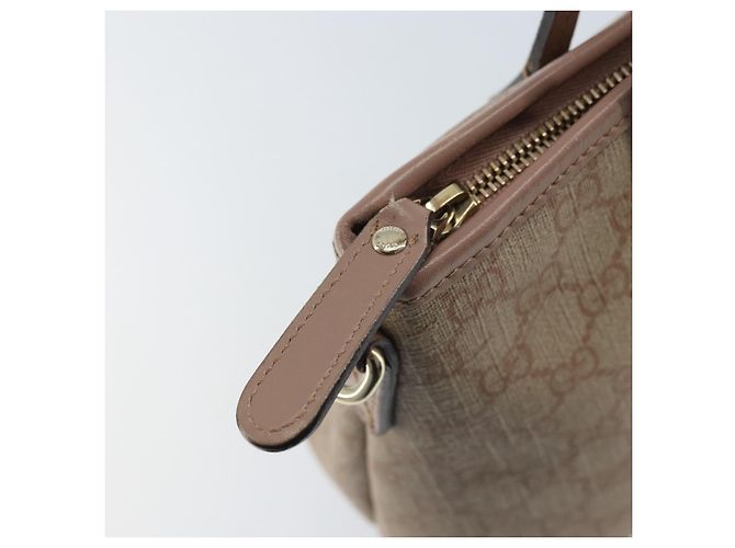 Gucci Borsa Tote GG Supreme in PVC beige e oro 353440 Auth YKZ112 D'oro - vista 10
