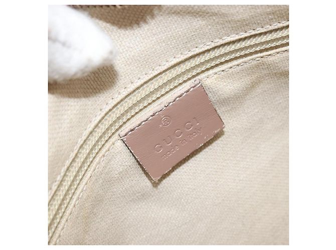 Gucci Borsa Tote GG Supreme in PVC beige e oro 353440 Auth YKZ112 D'oro - vista 18
