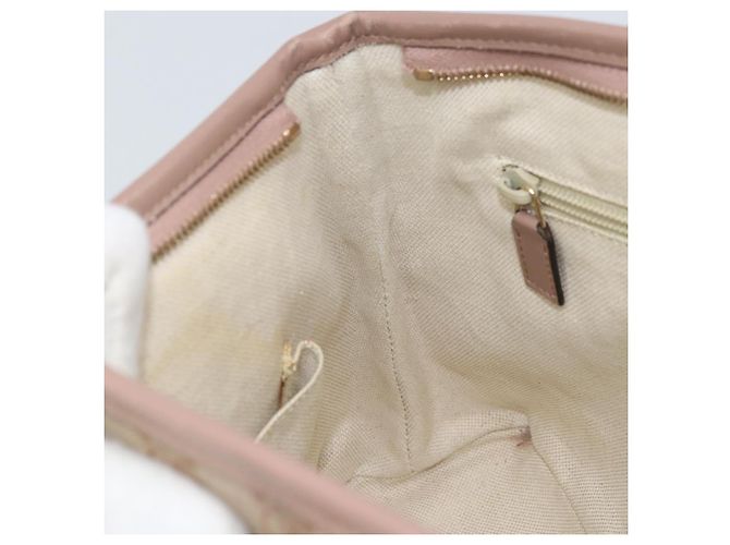 Gucci Borsa Tote GG Supreme in PVC beige e oro 353440 Auth YKZ112 D'oro - vista 20