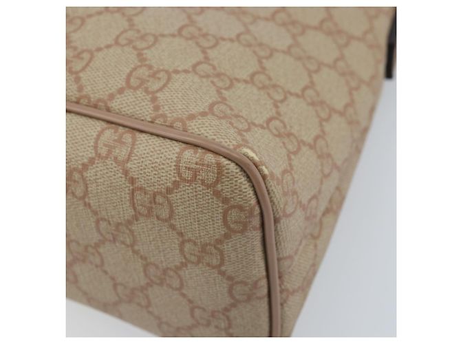 Gucci Borsa Tote GG Supreme in PVC beige e oro 353440 Auth YKZ112 D'oro - vista 9