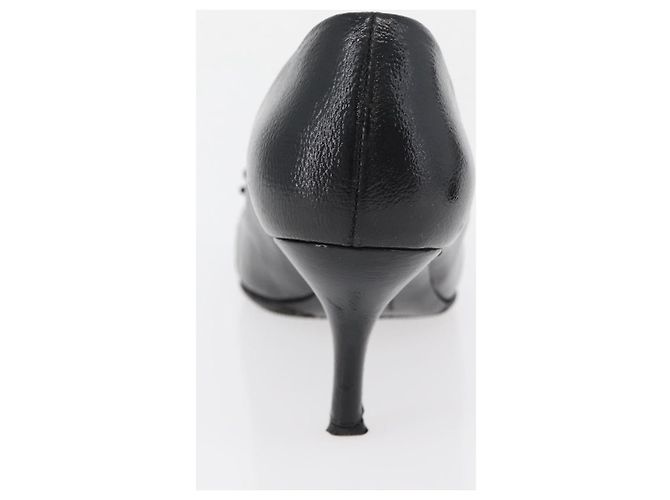 Salvatore Ferragamo Vara Pumps con Fiocco in Pelle Nera Auth 174627A - vista 12