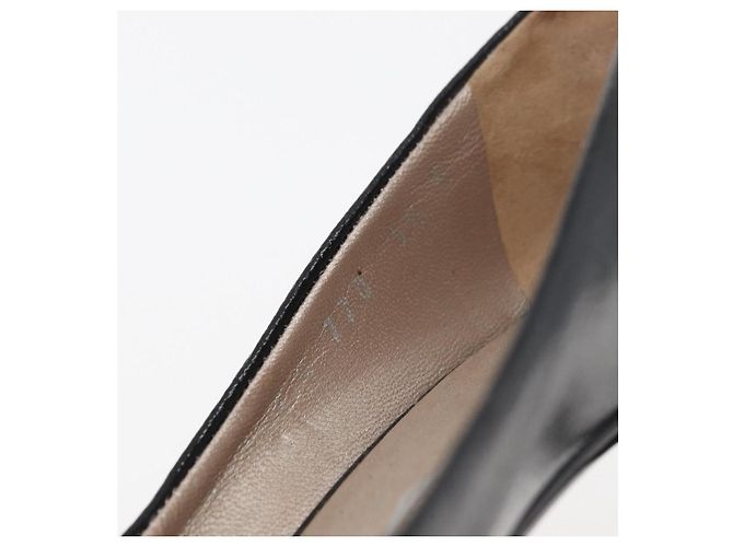 Salvatore Ferragamo Vara Pumps con Fiocco in Pelle Nera Auth 174627A - vista 19