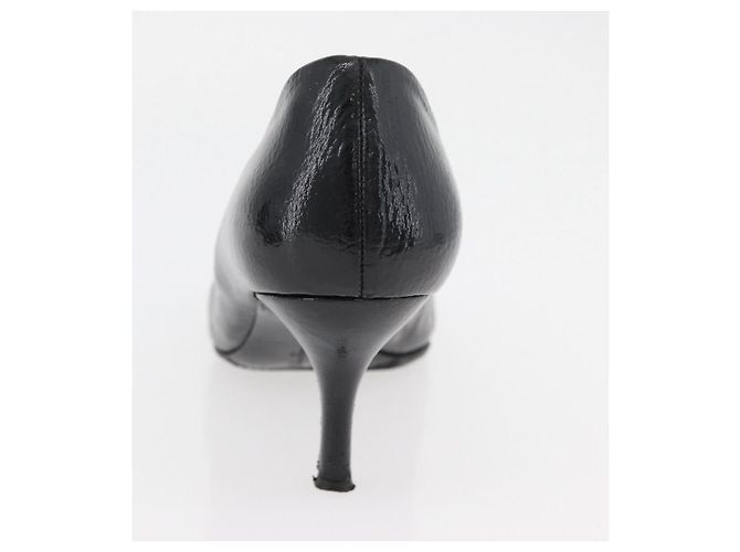 Salvatore Ferragamo Vara Pumps con Fiocco in Pelle Nera Auth 174627A - vista 30