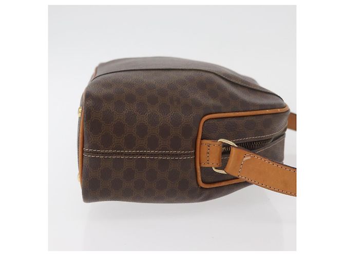 Céline Borsa a spalla circolare in tela Macadam CELINE in pelle PVC marrone e oro Auth BAZ708 D'oro - vista 3