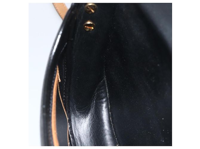 Christian Dior Schultertasche aus Leder Schwarz Gold Auth ka3839A Golden - Ansicht 20