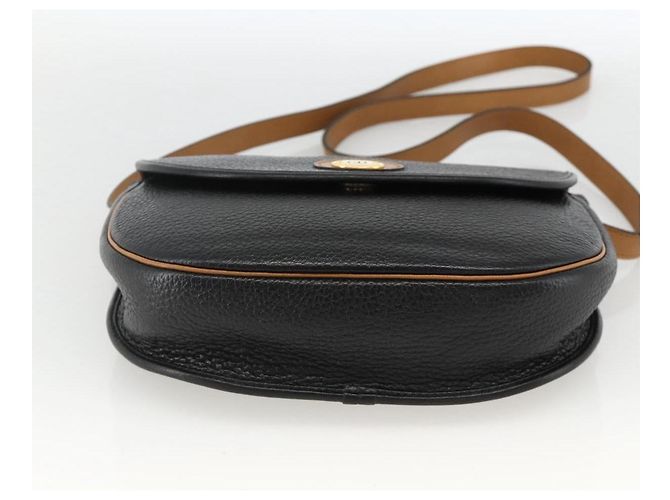 Christian Dior Schultertasche aus Leder Schwarz Gold Auth ka3839A Golden - Ansicht 5