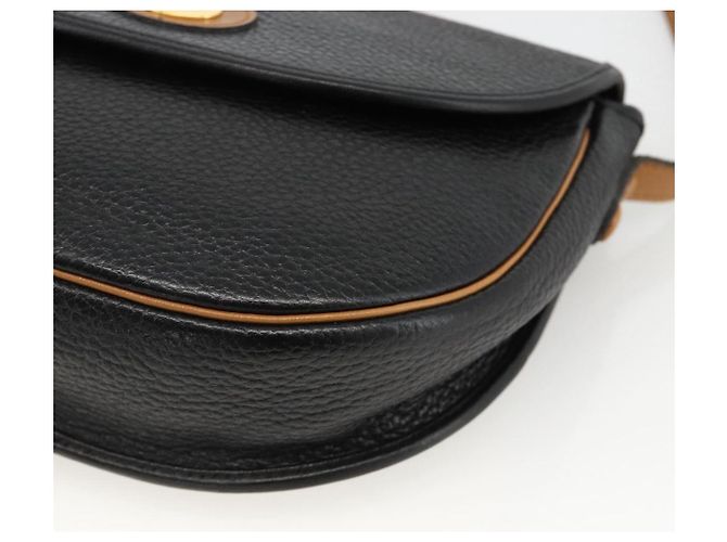 Christian Dior Schultertasche aus Leder Schwarz Gold Auth ka3839A Golden - Ansicht 9