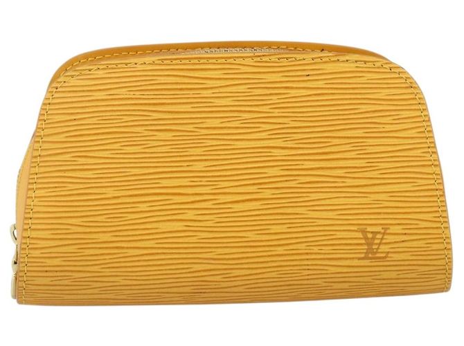 LOUIS VUITTON Pochette Dauphine PM Epi Giallo M48449 LV Auth BA12005 - vista 13
