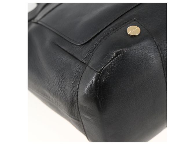 Bulgari Borsa a mano BVLGARI in pelle nera e oro Auth hk3605 Nero D'oro - vista 16