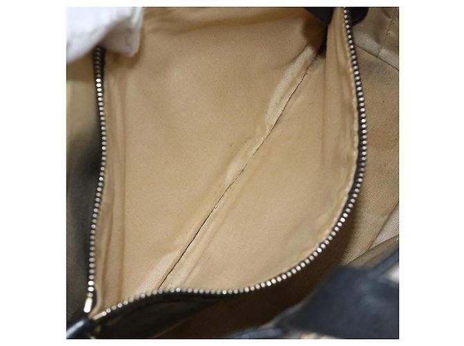 Bulgari Borsa a mano BVLGARI in pelle nera e oro Auth hk3605 Nero D'oro - vista 21