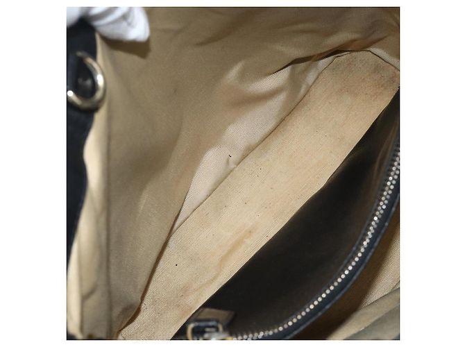Bulgari Borsa a mano BVLGARI in pelle nera e oro Auth hk3605 Nero D'oro - vista 23