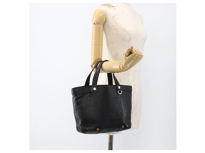 Bulgari Borsa a mano BVLGARI in pelle nera e oro Auth hk3605 Nero D'oro - vista 25