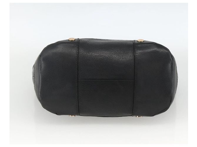 Bulgari Borsa a mano BVLGARI in pelle nera e oro Auth hk3605 Nero D'oro - vista 5