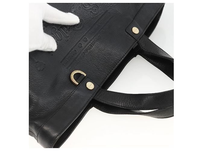 Bulgari Borsa a mano BVLGARI in pelle nera e oro Auth hk3605 Nero D'oro - vista 6