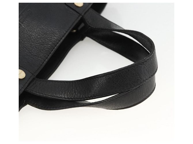Bulgari Borsa a mano BVLGARI in pelle nera e oro Auth hk3605 Nero D'oro - vista 7