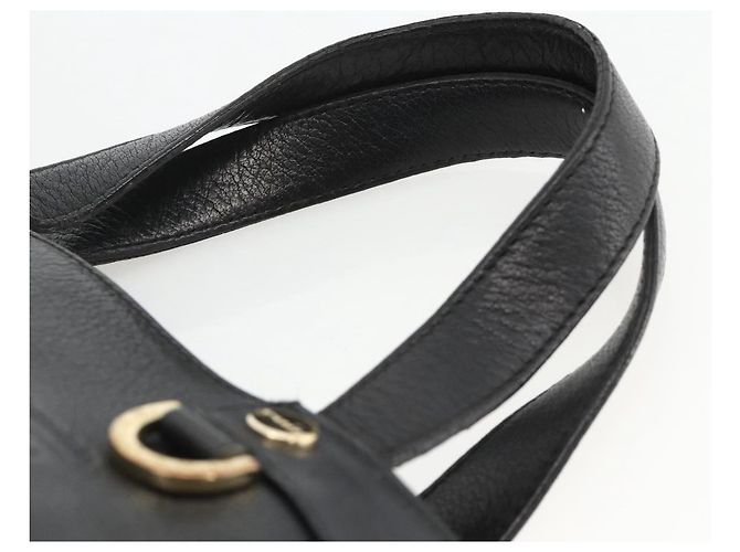 Bulgari Borsa a mano BVLGARI in pelle nera e oro Auth hk3605 Nero D'oro - vista 8