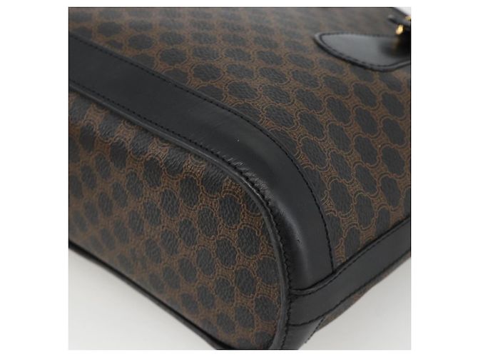 Céline Borsa tote in tela Macadam CELINE in pelle PVC nera e oro Auth YKZ1148 Nero D'oro - vista 14